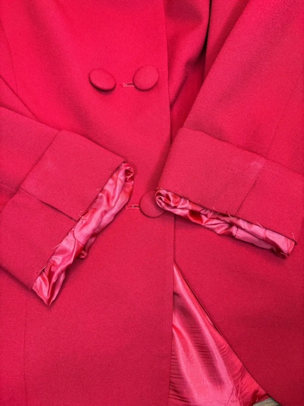 Vintage Christian Dior Red Power Blazer